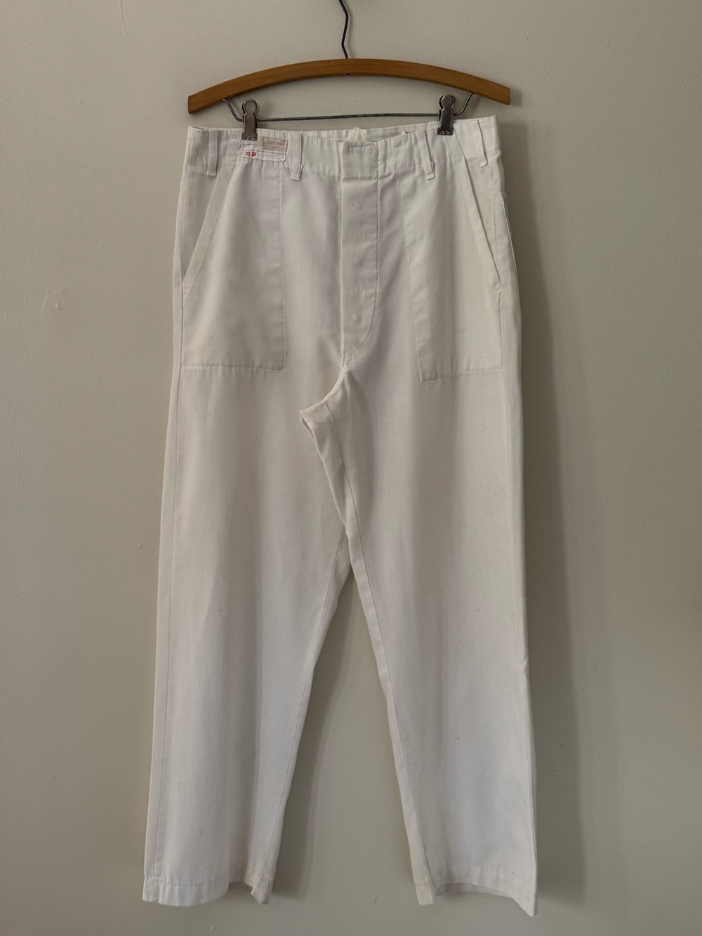 Vintage 70s US Navy White Utility Trousers.